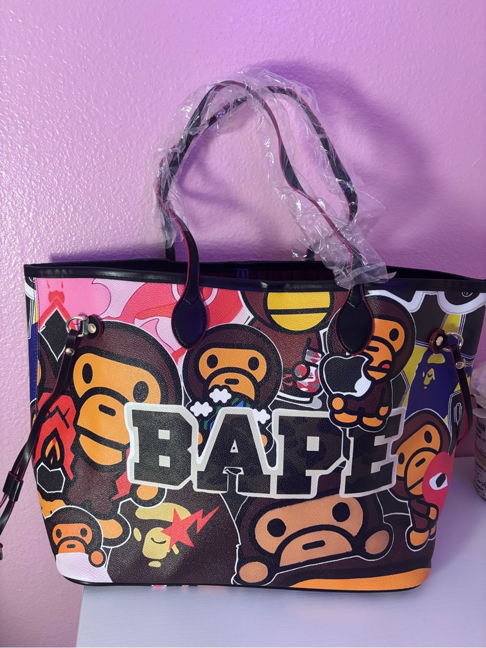 Custom Bape Graphic Tote Bag